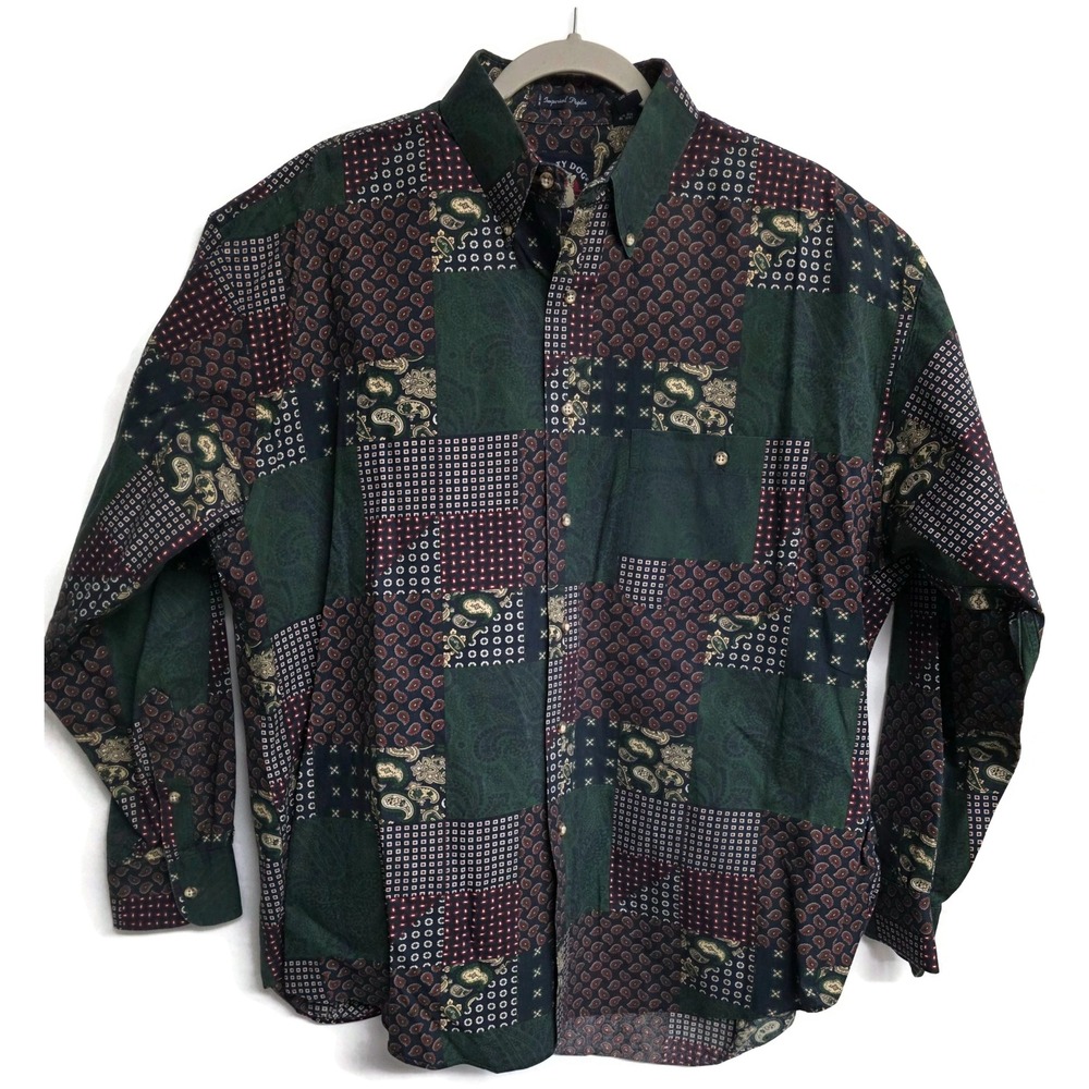 Salty Dog GANT Vintage Imperial Poplin Paisley Button Down Shirt Mens 90s 80s
